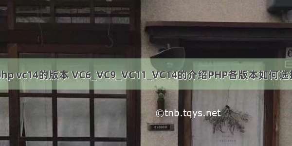 php vc14的版本 VC6_VC9_VC11_VC14的介绍PHP各版本如何选择