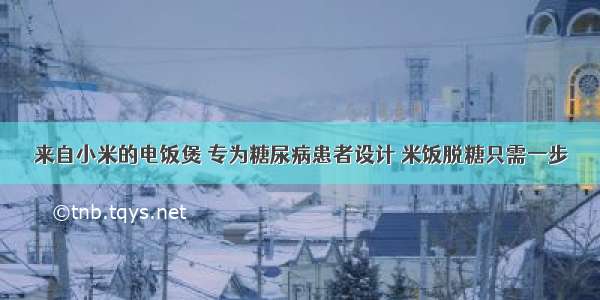 来自小米的电饭煲 专为糖尿病患者设计 米饭脱糖只需一步