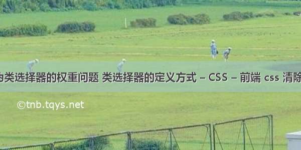 css伪类选择器的权重问题 类选择器的定义方式 – CSS – 前端 css 清除高度