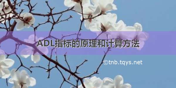 ADL指标的原理和计算方法