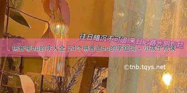 拼音带bu的字大全_54个拼音含bu的字组词 - 小孩子点读