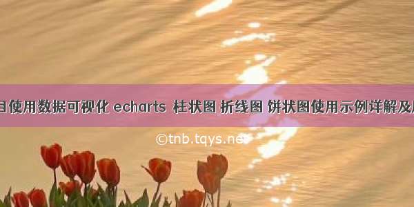 在vue项目使用数据可视化 echarts  柱状图 折线图 饼状图使用示例详解及属性详解