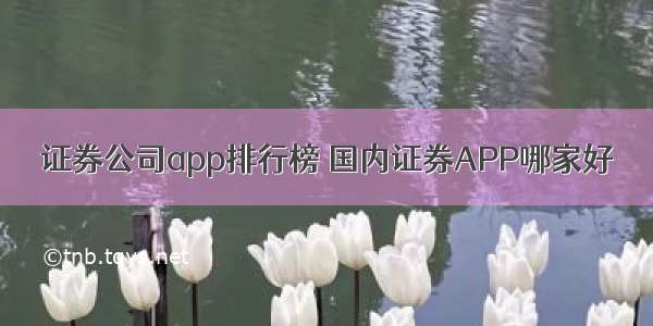 证券公司app排行榜 国内证券APP哪家好