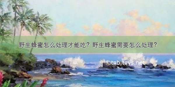 野生蜂蜜怎么处理才能吃？野生蜂蜜需要怎么处理？