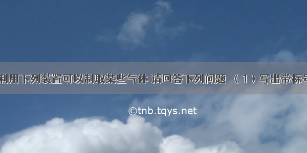 实验室中 利用下列装置可以制取某些气体 请回答下列问题．（1）写出带标号①的仪器