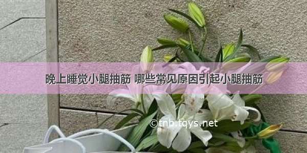 晚上睡觉小腿抽筋 哪些常见原因引起小腿抽筋