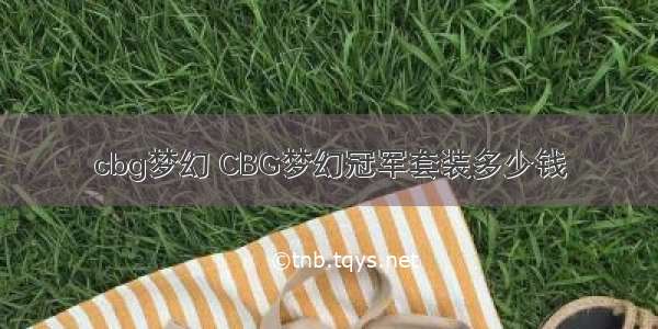 cbg梦幻 CBG梦幻冠军套装多少钱