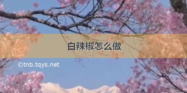 白辣椒怎么做