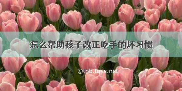 怎么帮助孩子改正吃手的坏习惯