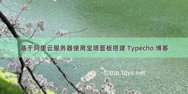 基于阿里云服务器使用宝塔面板搭建 Typecho 博客