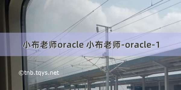 小布老师oracle 小布老师-oracle-1