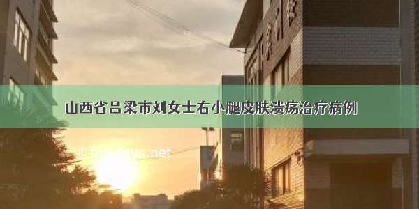 山西省吕梁市刘女士右小腿皮肤溃疡治疗病例