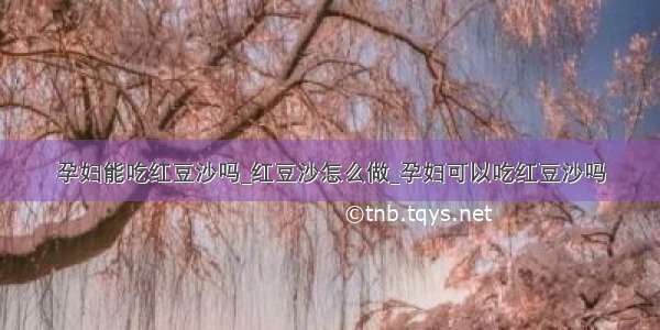 孕妇能吃红豆沙吗_红豆沙怎么做_孕妇可以吃红豆沙吗