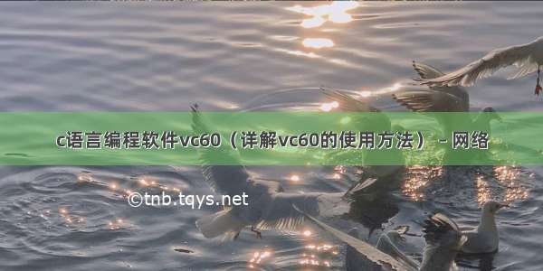 c语言编程软件vc60（详解vc60的使用方法） – 网络