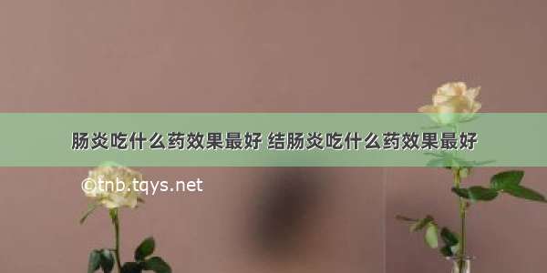 肠炎吃什么药效果最好 结肠炎吃什么药效果最好