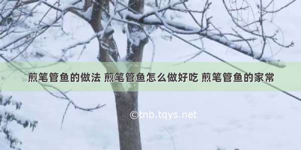 煎笔管鱼的做法 煎笔管鱼怎么做好吃 煎笔管鱼的家常