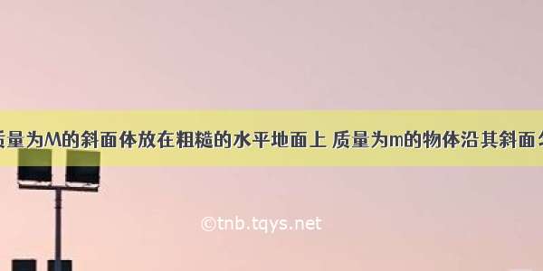 如图所示 质量为M的斜面体放在粗糙的水平地面上 质量为m的物体沿其斜面匀速下滑 物