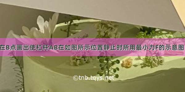 在B点画出使杠杆AB在如图所示位置静止时所用最小力F的示意图．