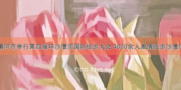 漯河市举行第四届环沙澧河国际徒步大会 4000余人激情徒步沙澧河