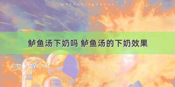 鲈鱼汤下奶吗 鲈鱼汤的下奶效果