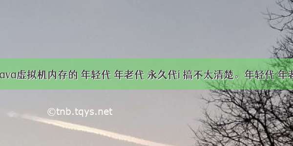 对这个java虚拟机内存的 年轻代 年老代 永久代i 搞不太清楚。年轻代 年老代存放