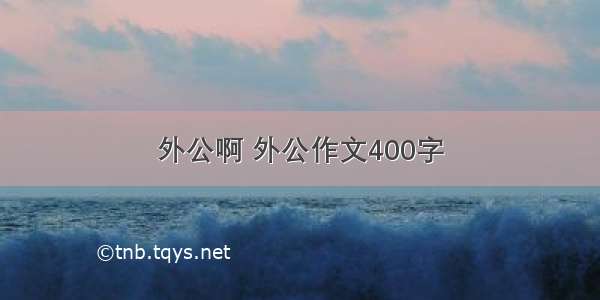 外公啊 外公作文400字