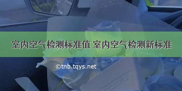 室内空气检测标准值 室内空气检测新标准
