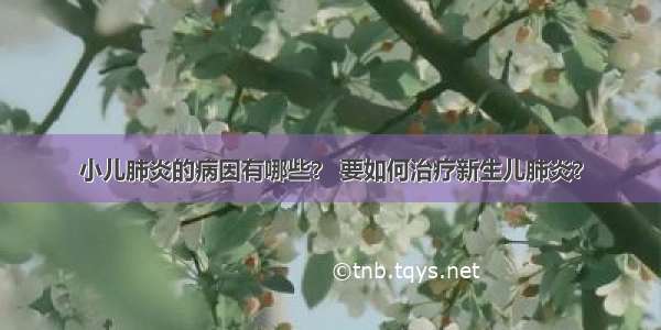 小儿肺炎的病因有哪些？ 要如何治疗新生儿肺炎？