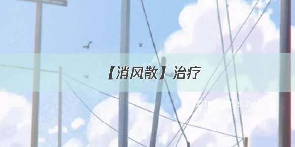 【消风散】治疗