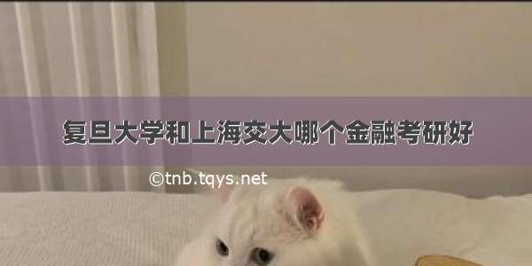 复旦大学和上海交大哪个金融考研好