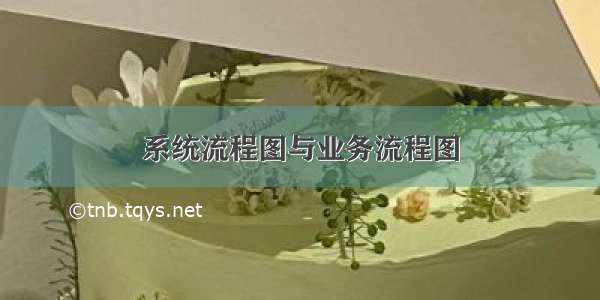 系统流程图与业务流程图