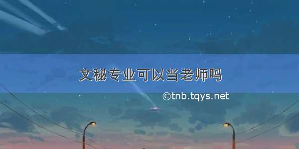 文秘专业可以当老师吗