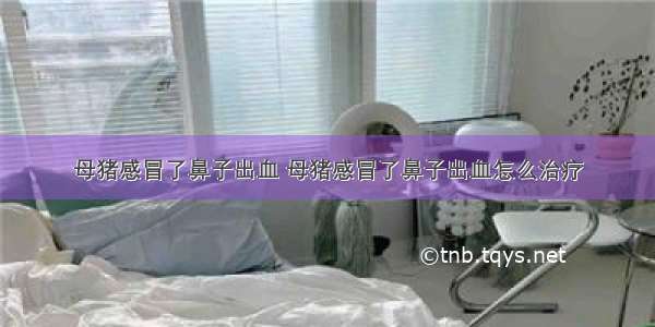 母猪感冒了鼻子出血 母猪感冒了鼻子出血怎么治疗