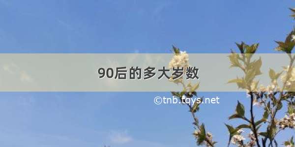 90后的多大岁数