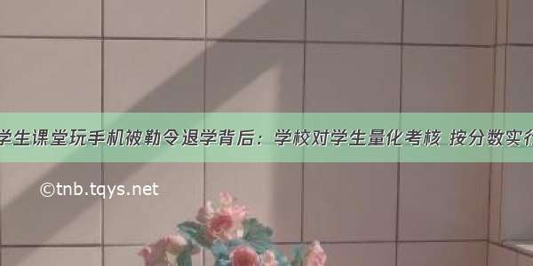 陕西高二学生课堂玩手机被勒令退学背后：学校对学生量化考核 按分数实行奖惩挂钩