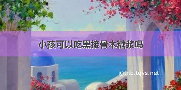 小孩可以吃黑接骨木糖浆吗