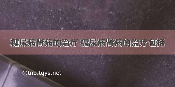 糖尿病肾病的治疗 糖尿病肾病的治疗包括