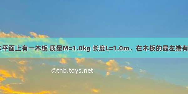 如图所示 光滑水平面上有一木板 质量M=1.0kg 长度L=1.0m．在木板的最左端有一个小铁块（可