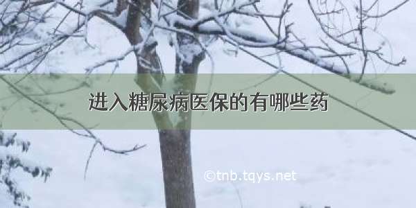 进入糖尿病医保的有哪些药