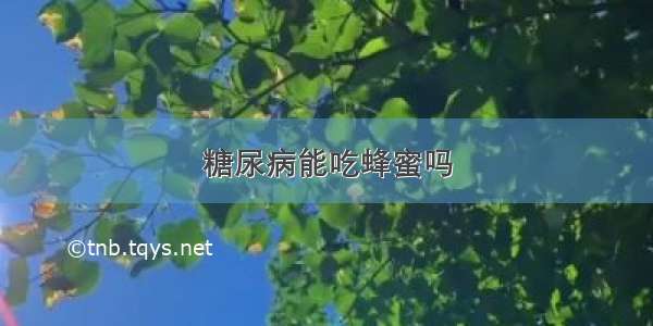 糖尿病能吃蜂蜜吗