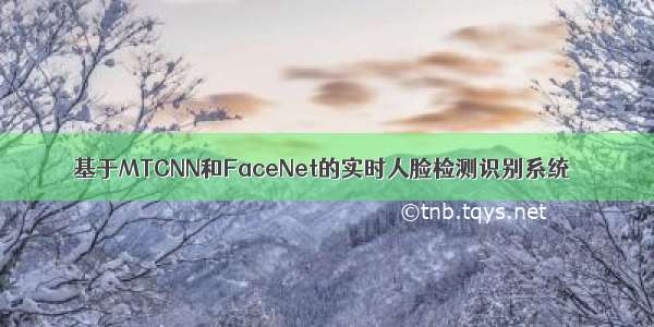 基于MTCNN和FaceNet的实时人脸检测识别系统