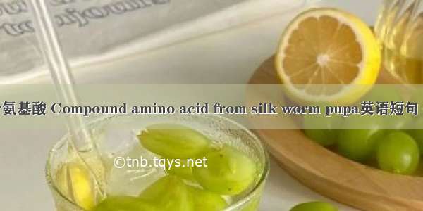 蚕蛹复合氨基酸 Compound amino acid from silk worm pupa英语短句 例句大全