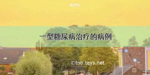 一型糖尿病治疗的病例