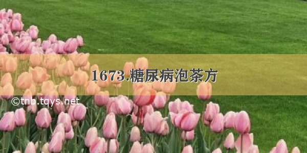 1673.糖尿病泡茶方