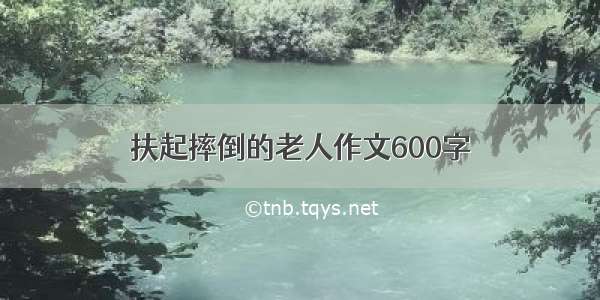 扶起摔倒的老人作文600字