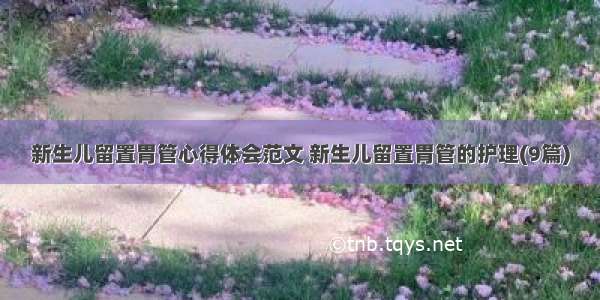 新生儿留置胃管心得体会范文 新生儿留置胃管的护理(9篇)