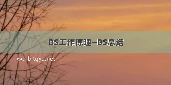 BS工作原理—BS总结