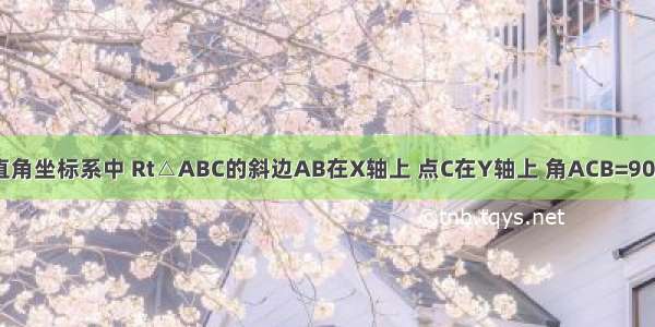 如图在平面直角坐标系中 Rt△ABC的斜边AB在X轴上 点C在Y轴上 角ACB=90°OA OB的长