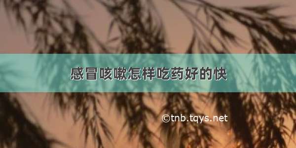 感冒咳嗽怎样吃药好的快