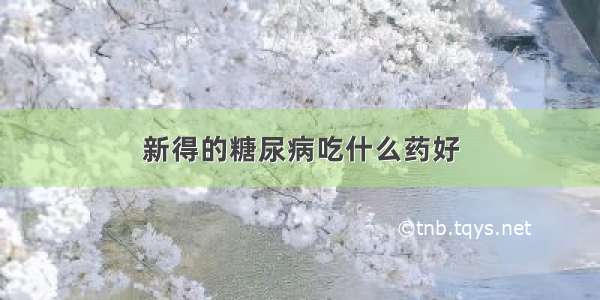 新得的糖尿病吃什么药好